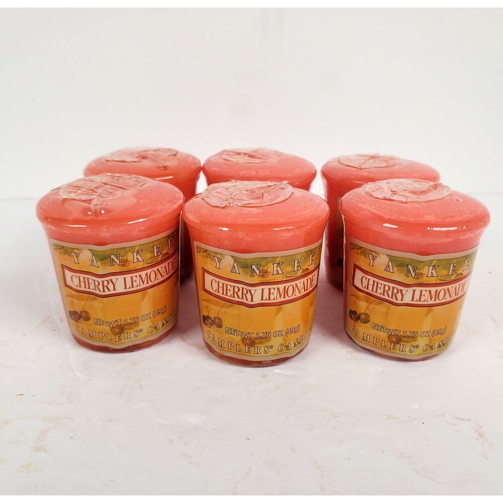 Yankee Candle Votive Candles Cherry Lemonade Retired Lot of 6
